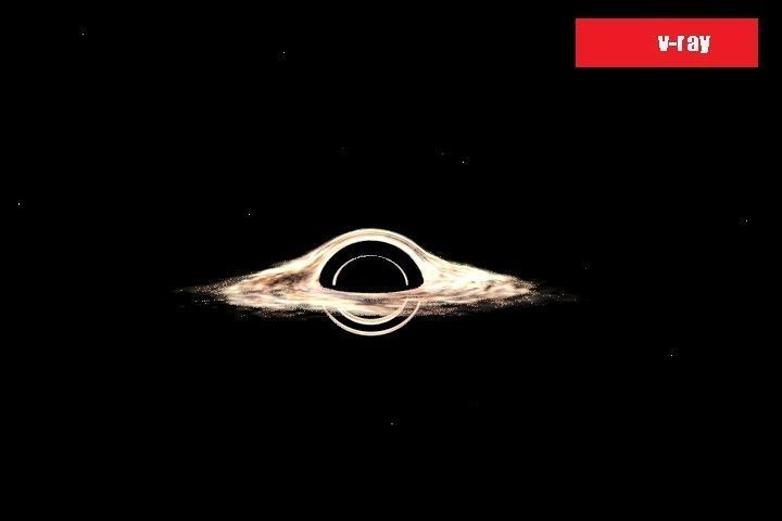 the supermassive black hole  Messier 87 Interstellar 3D model_2