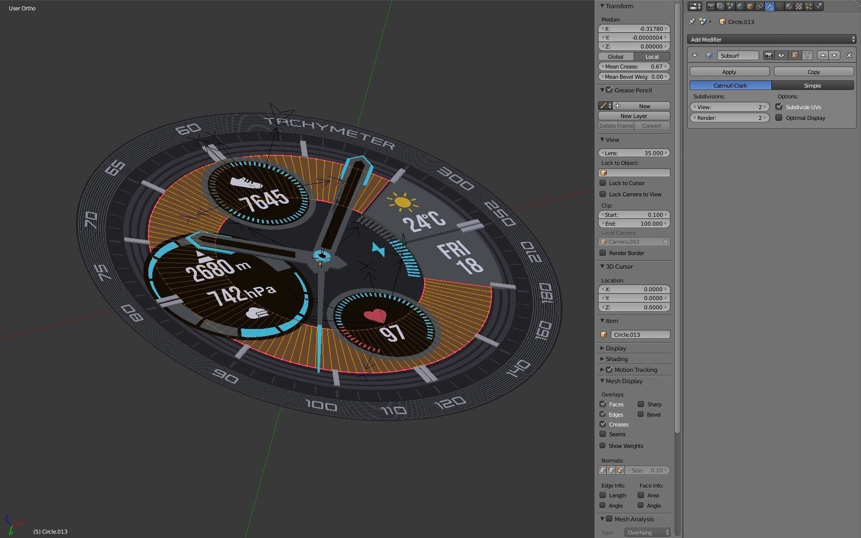 Honor Magic Watch 2 3D model_27