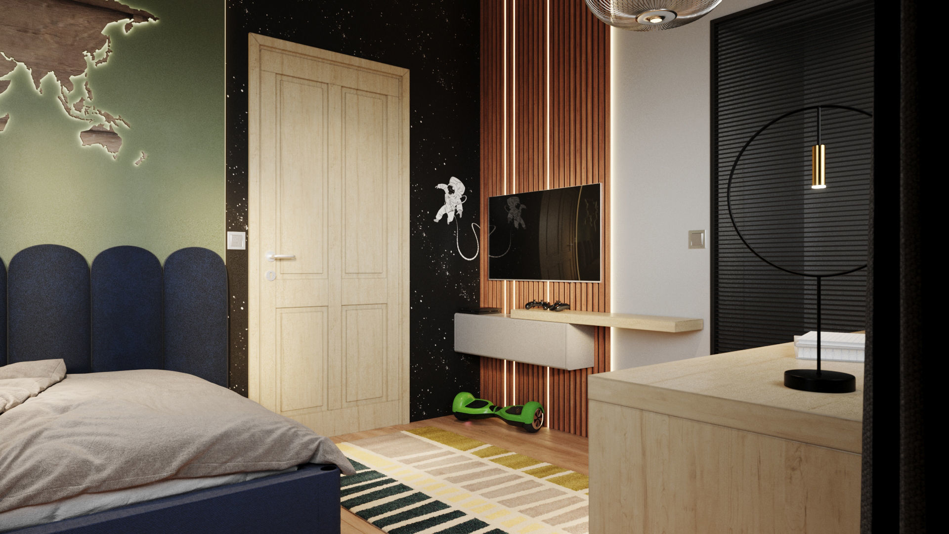 Kid bedroom 3D model_2