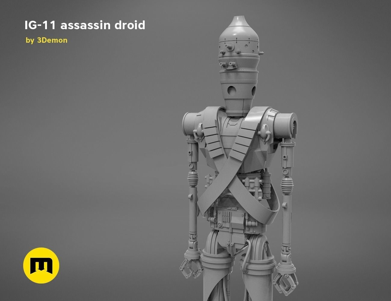 Assassin droid IG-11 Mandalorian 3D print model_15