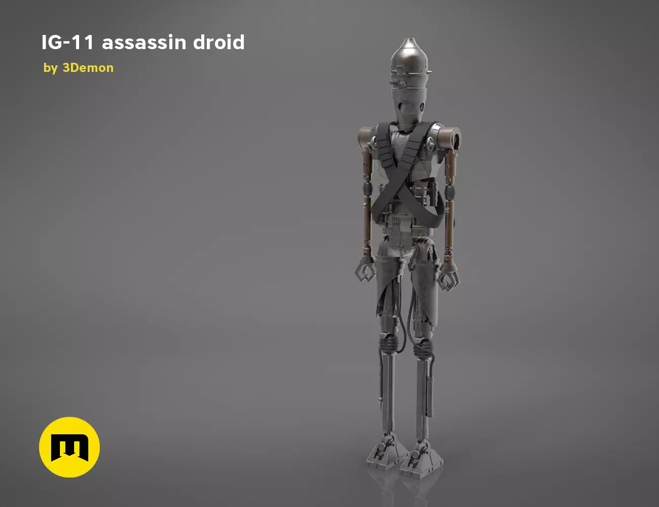 Assassin droid IG-11 Mandalorian 3D print model_0