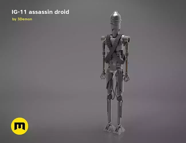 Assassin droid IG-11 Mandalorian 3D print model
