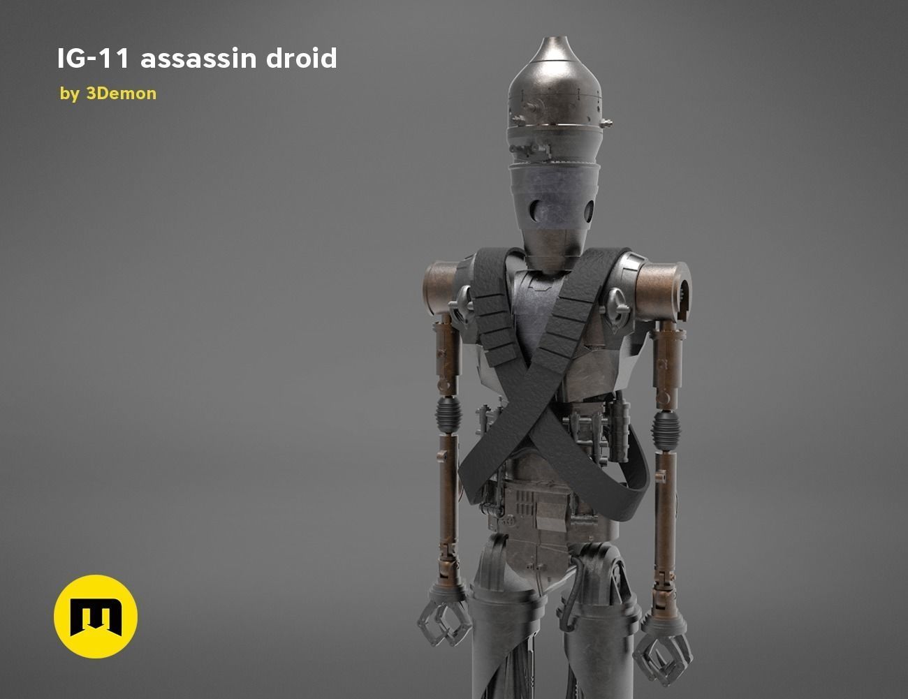 Assassin droid IG-11 Mandalorian 3D print model_10