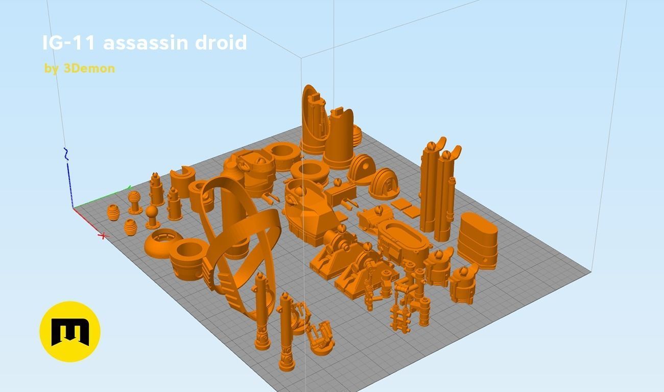 Assassin droid IG-11 Mandalorian 3D print model_17
