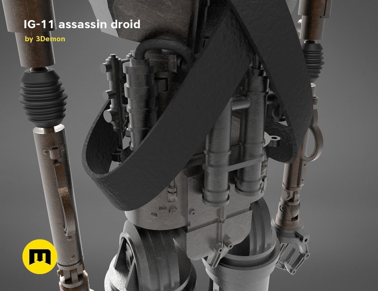 Assassin droid IG-11 Mandalorian 3D print model_4