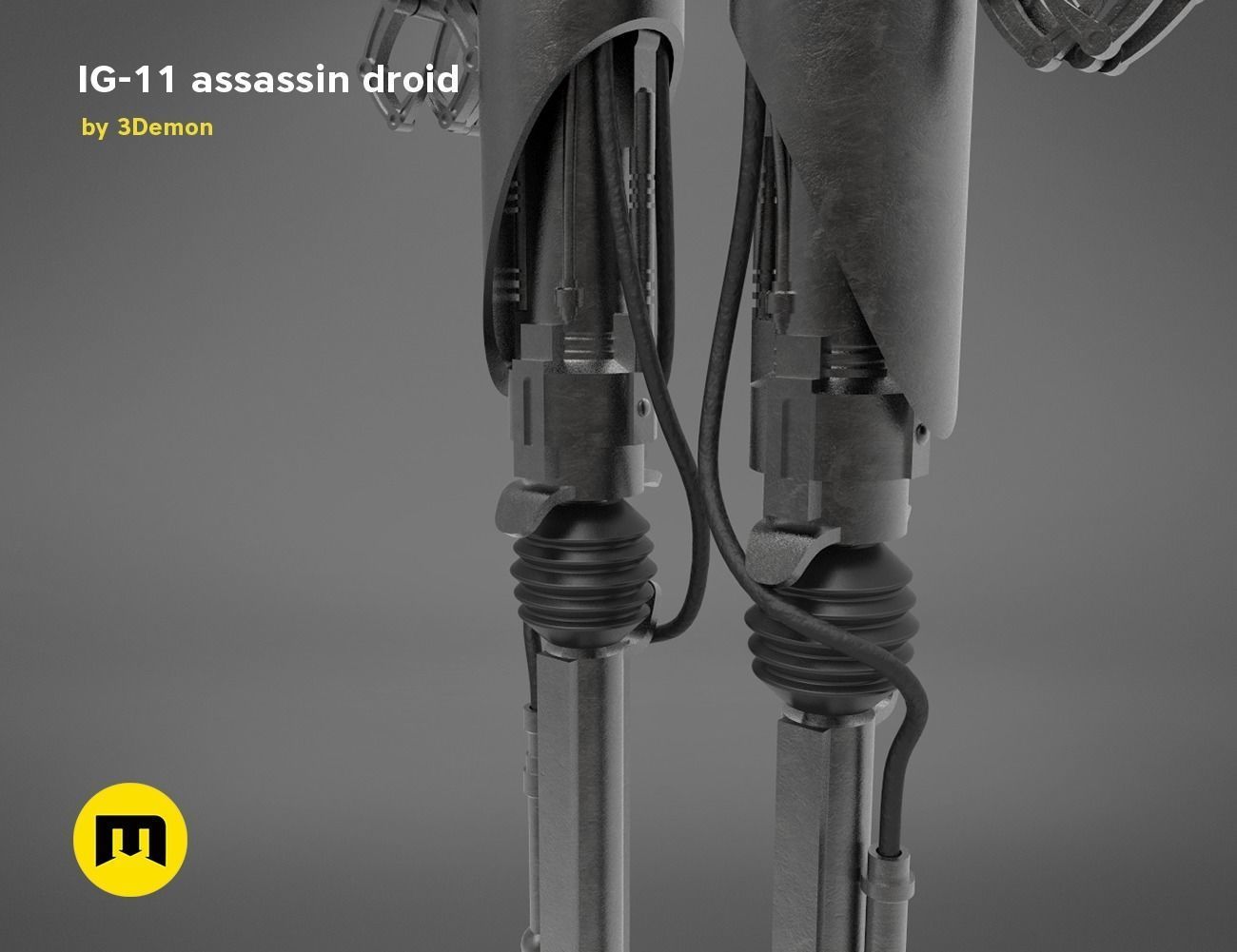 Assassin droid IG-11 Mandalorian 3D print model_11