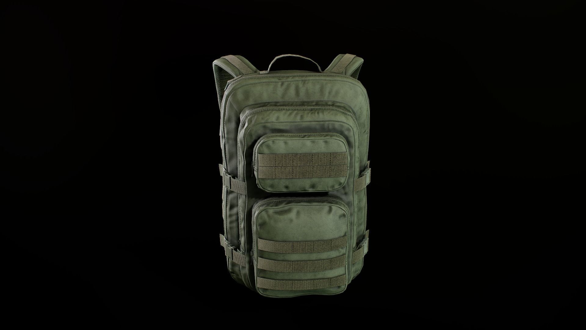 Tactical backpack Low-poly 3D model_1
