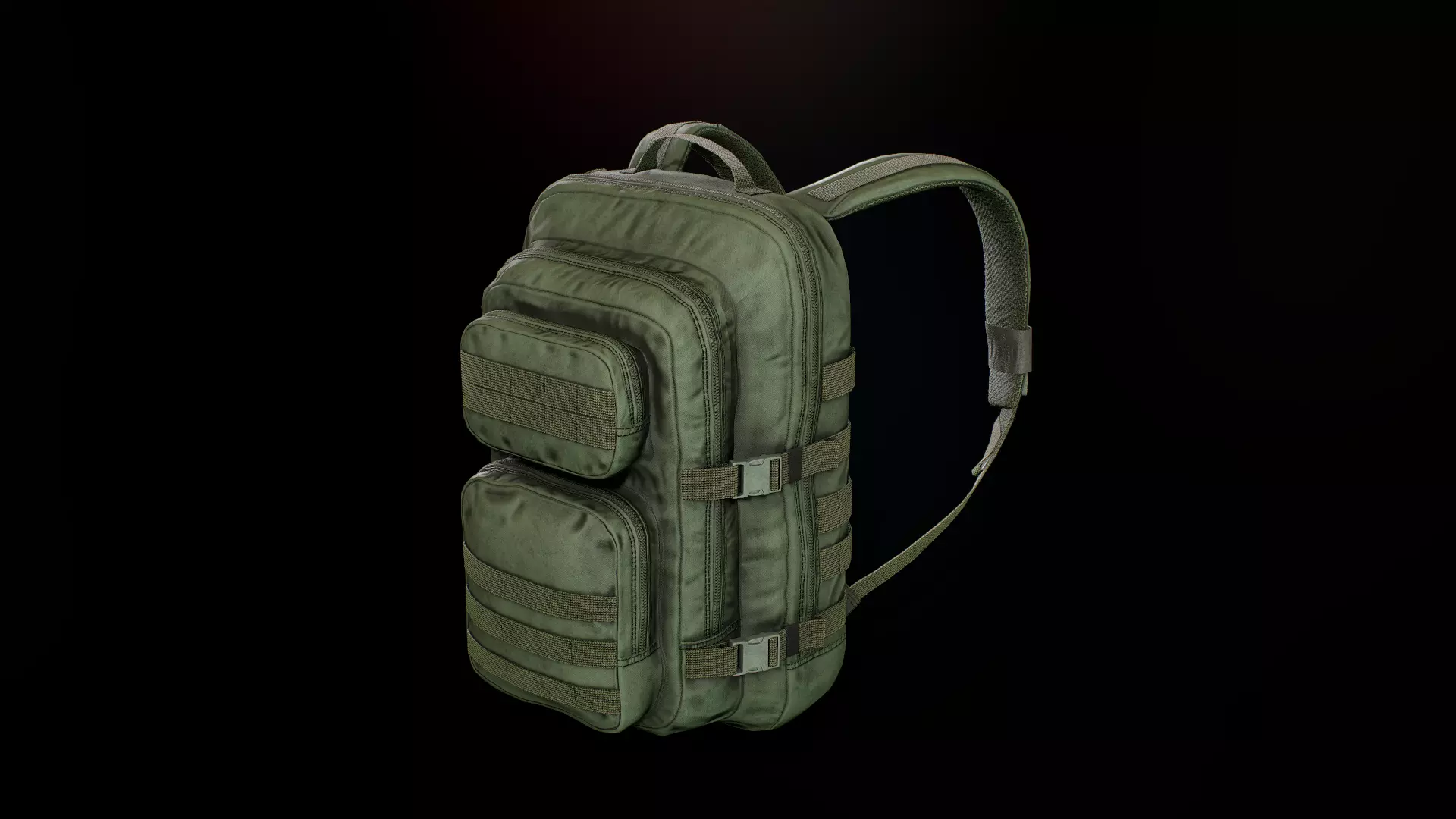 Tactical backpack Low-poly 3D model_0