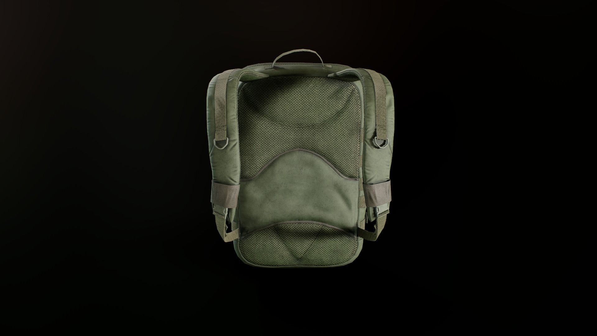 Tactical backpack Low-poly 3D model_4