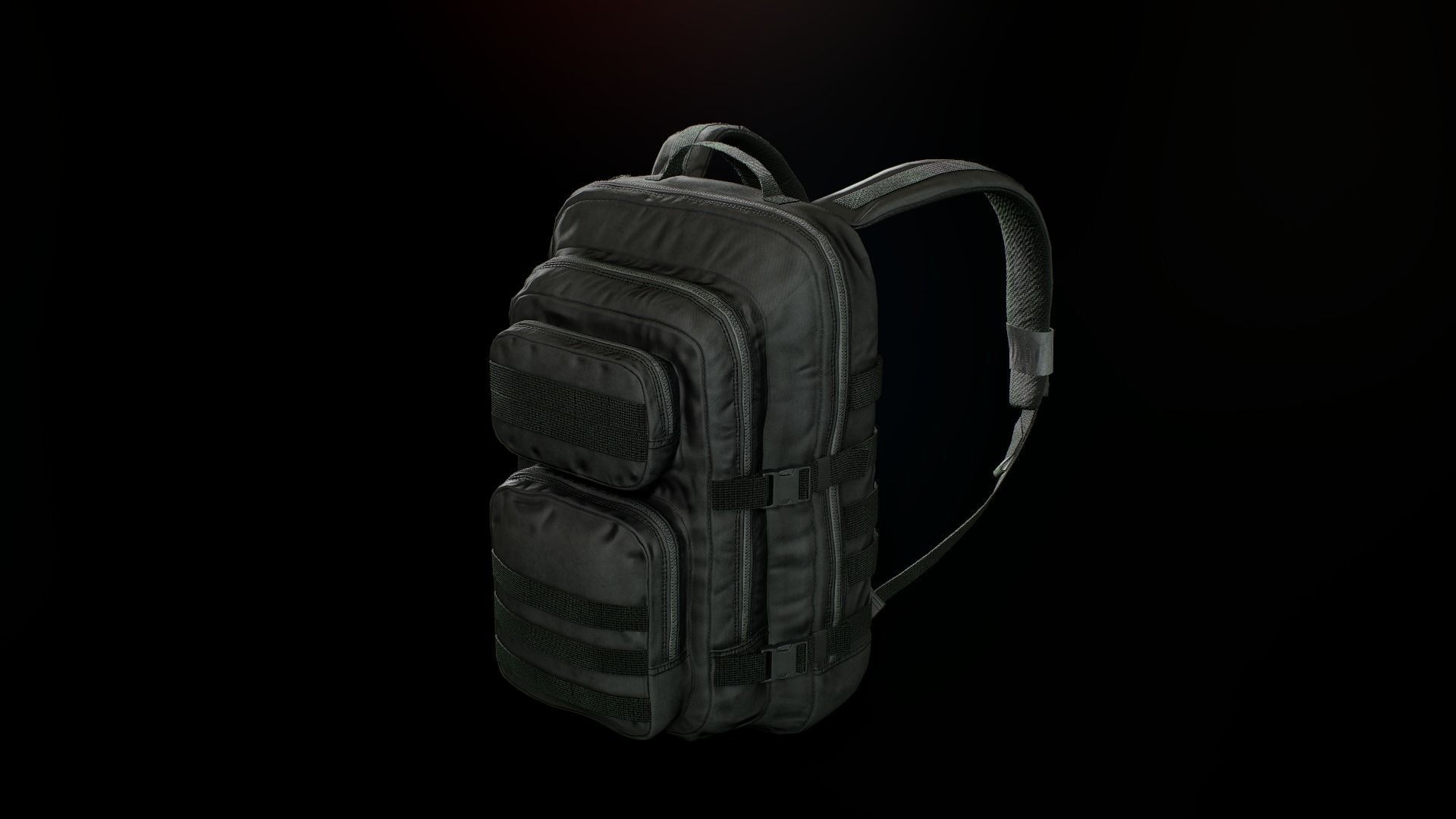 Tactical backpack Low-poly 3D model_16