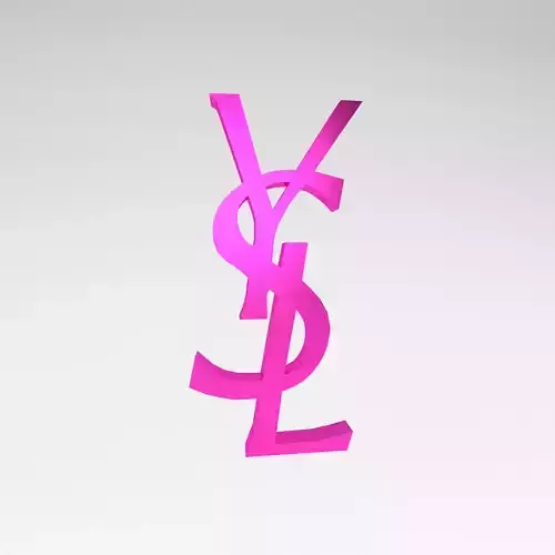 YSL Logo v1 007 Free low-poly 3D model