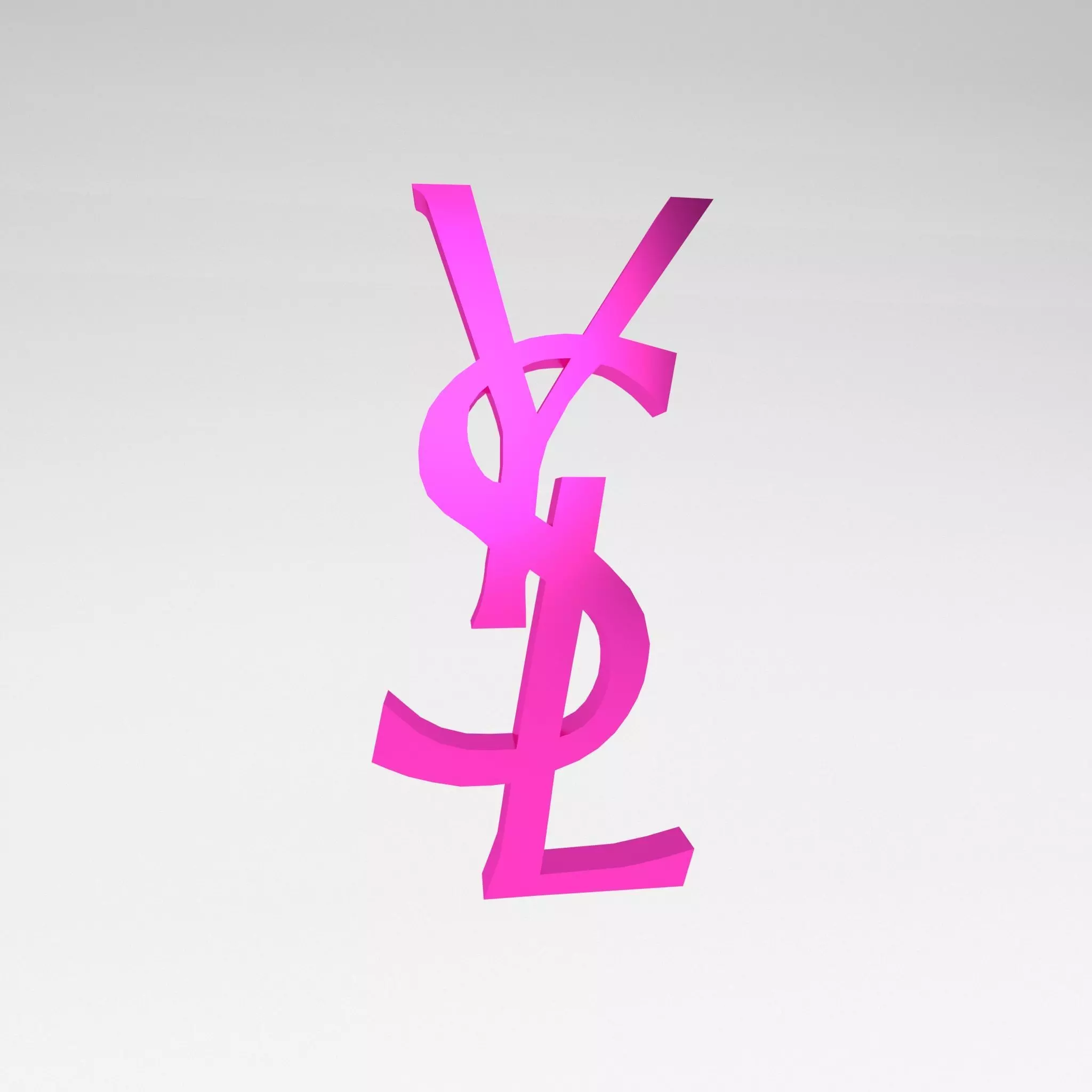 YSL Logo v1 007 Free low-poly 3D model