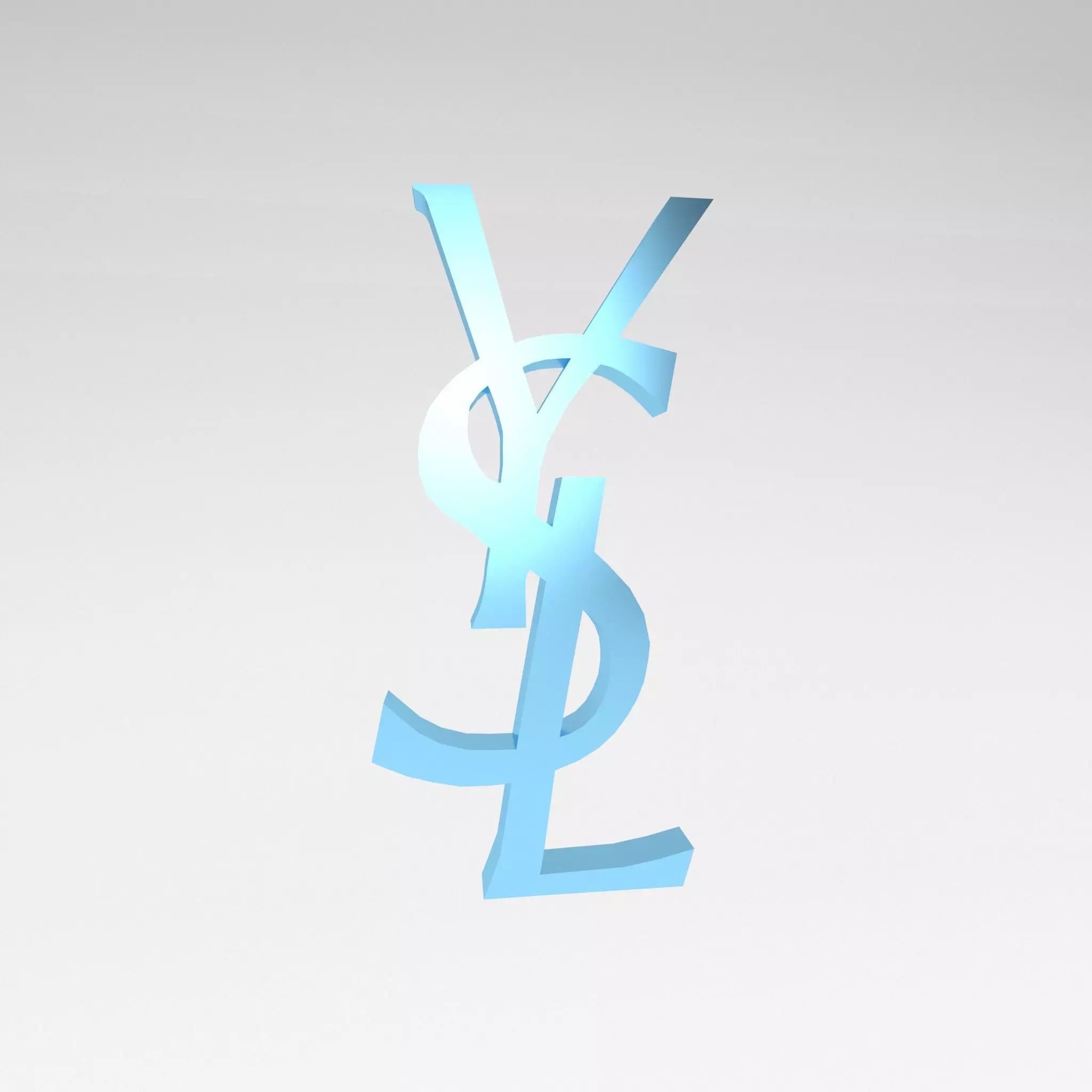 YSL Logo v1 008 Free low-poly 3D model