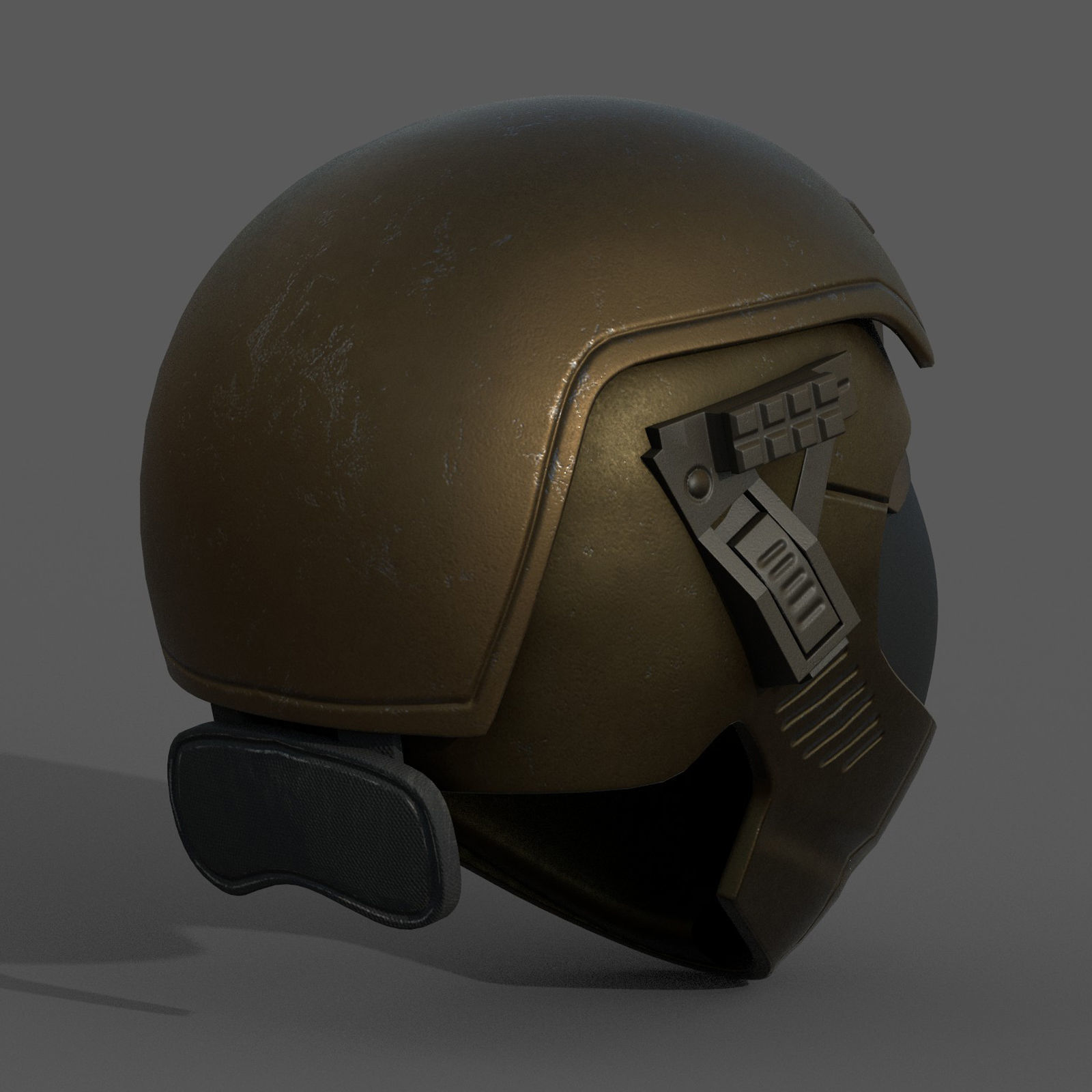 Helmet scifi military combat 3d futuristic technology space Low-poly 3D model_7