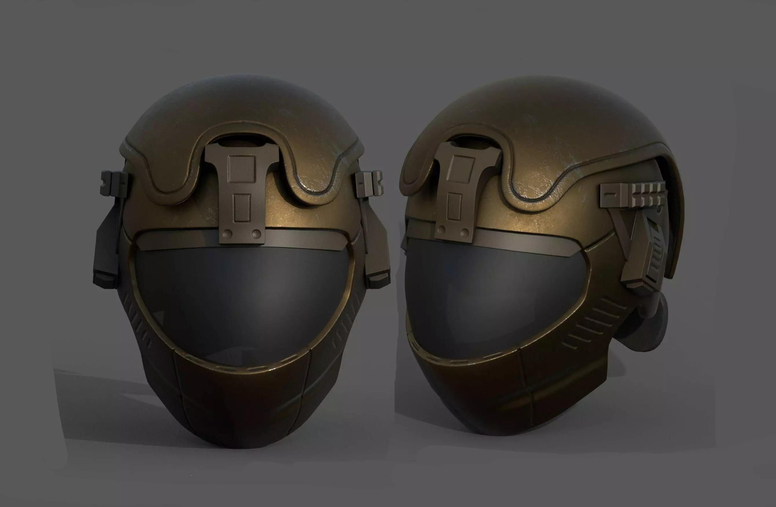 Helmet scifi military combat 3d futuristic technology space Low-poly 3D model_0