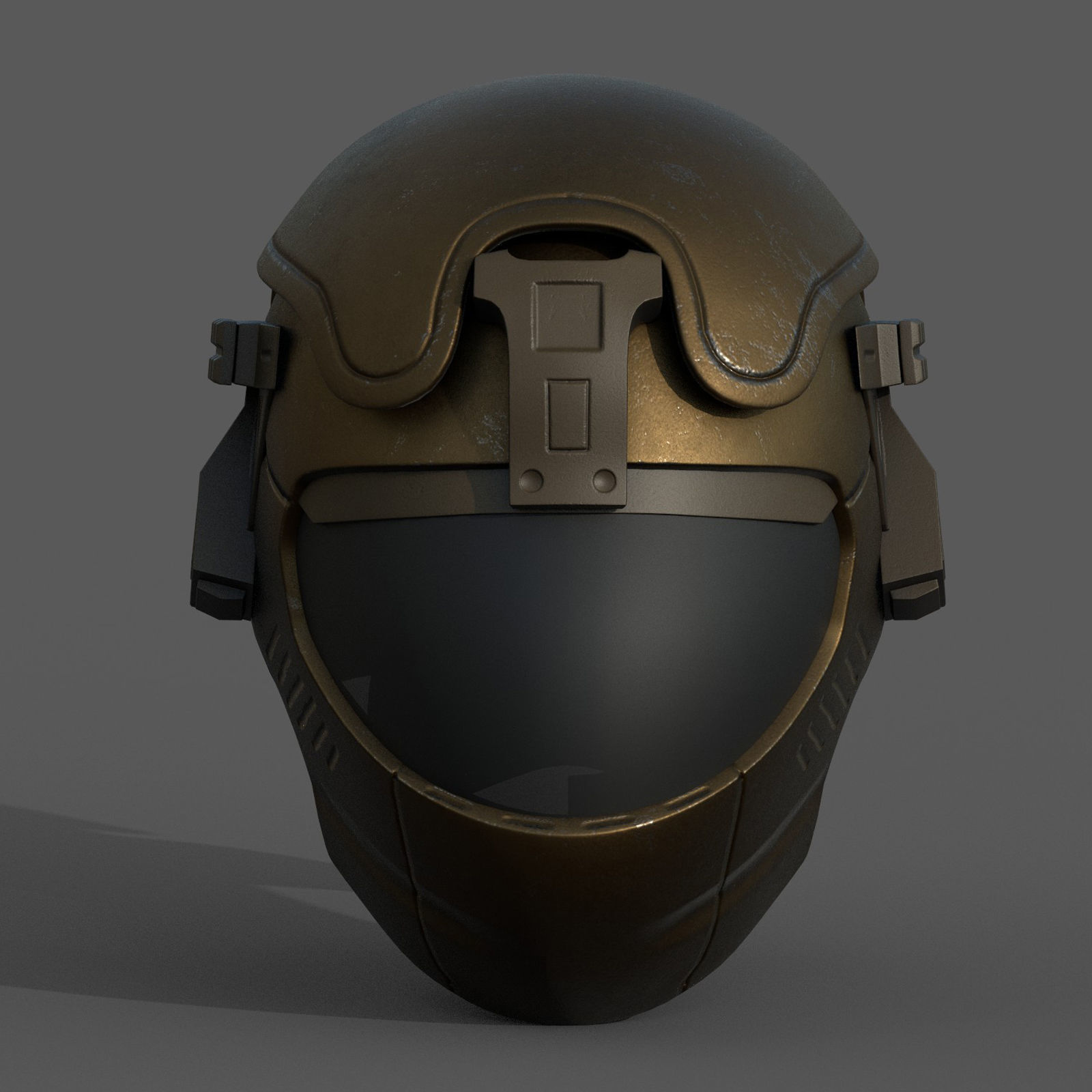 Helmet scifi military combat 3d futuristic technology space Low-poly 3D model_3