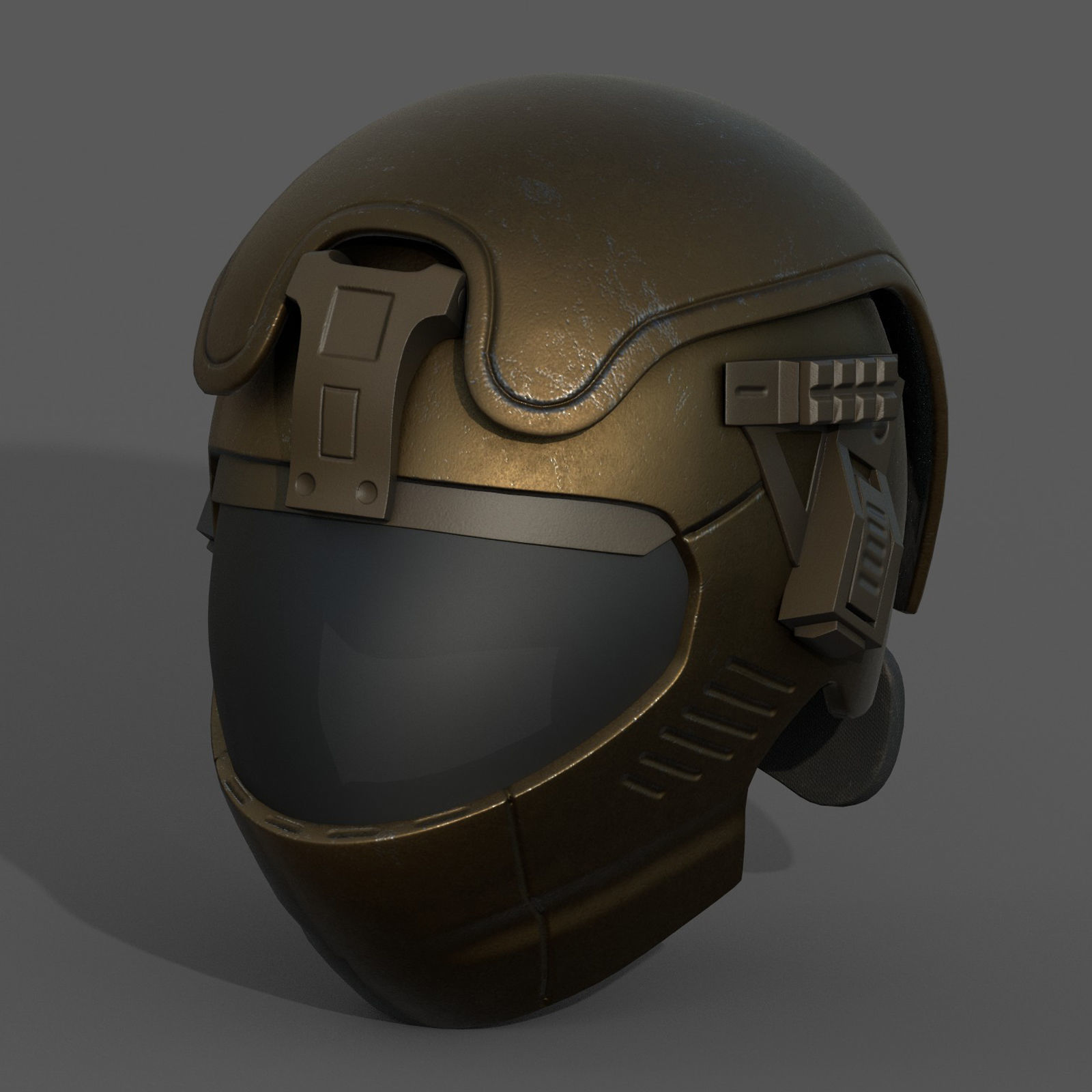 Helmet scifi military combat 3d futuristic technology space Low-poly 3D model_5