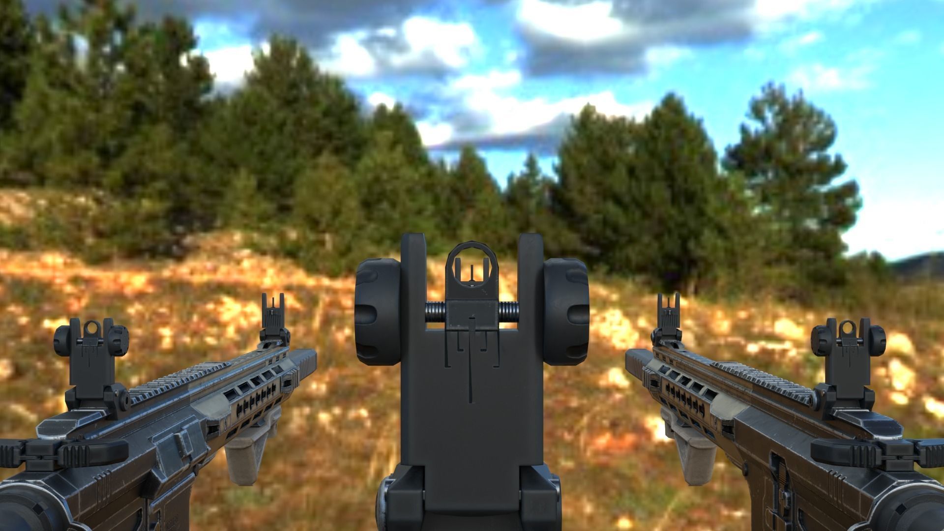 Modular Combat Rifle-Carbine Variant Low-poly 3D model_14