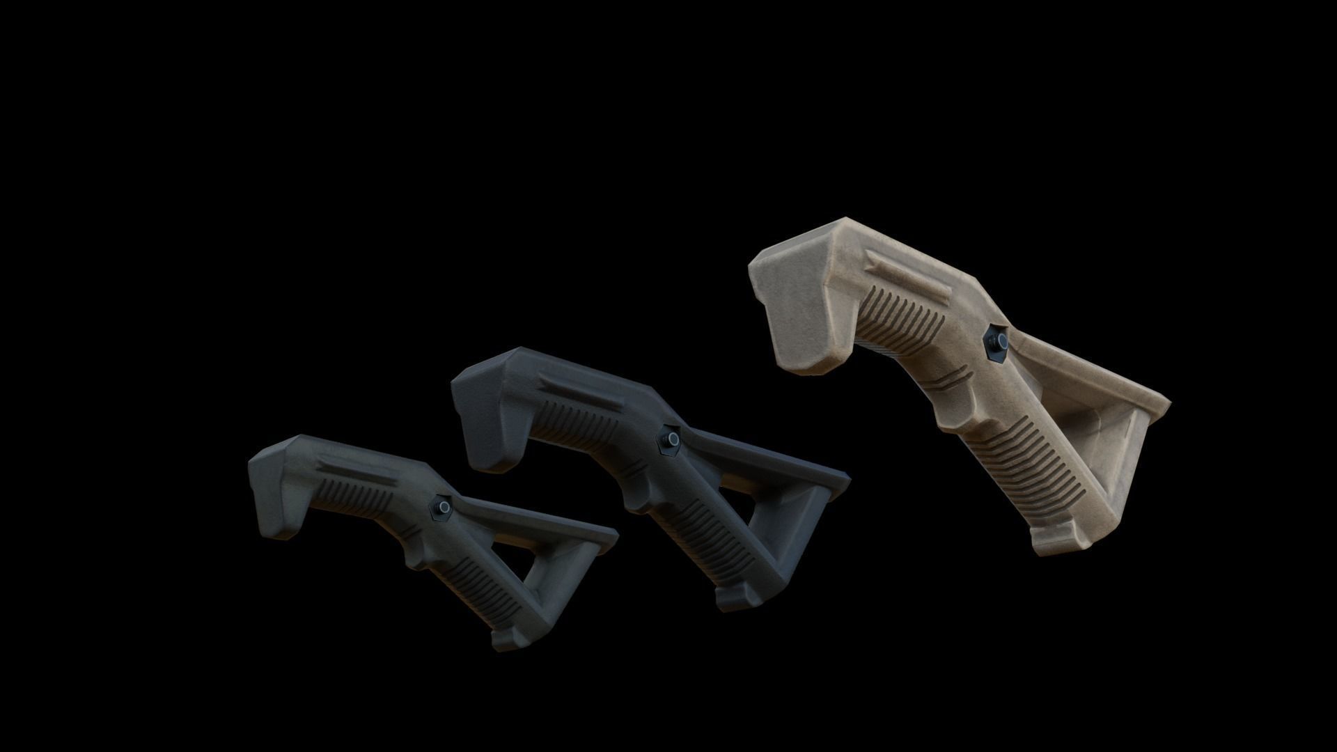 Modular Combat Rifle-Carbine Variant Low-poly 3D model_61