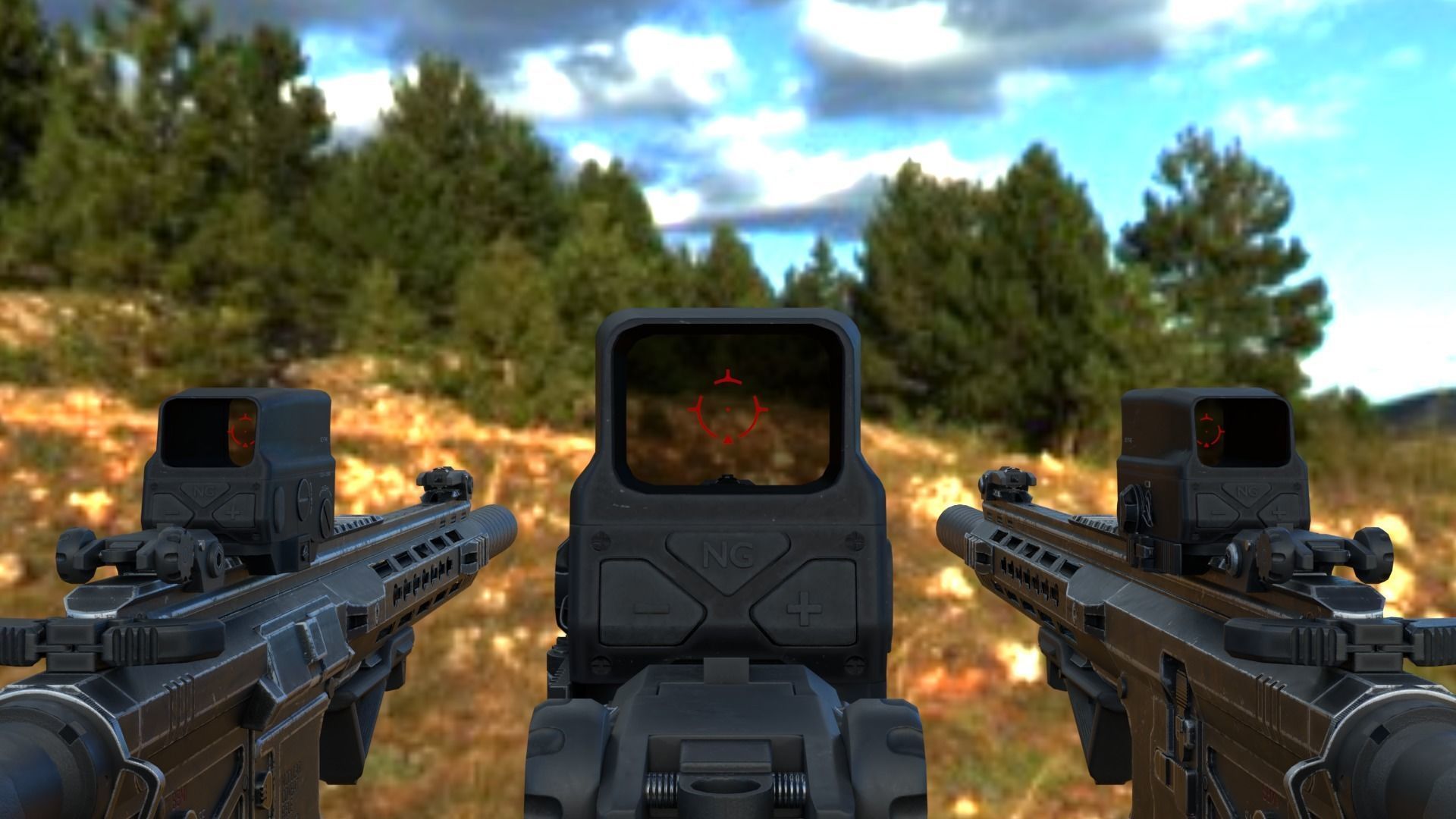 Modular Combat Rifle-Carbine Variant Low-poly 3D model_15