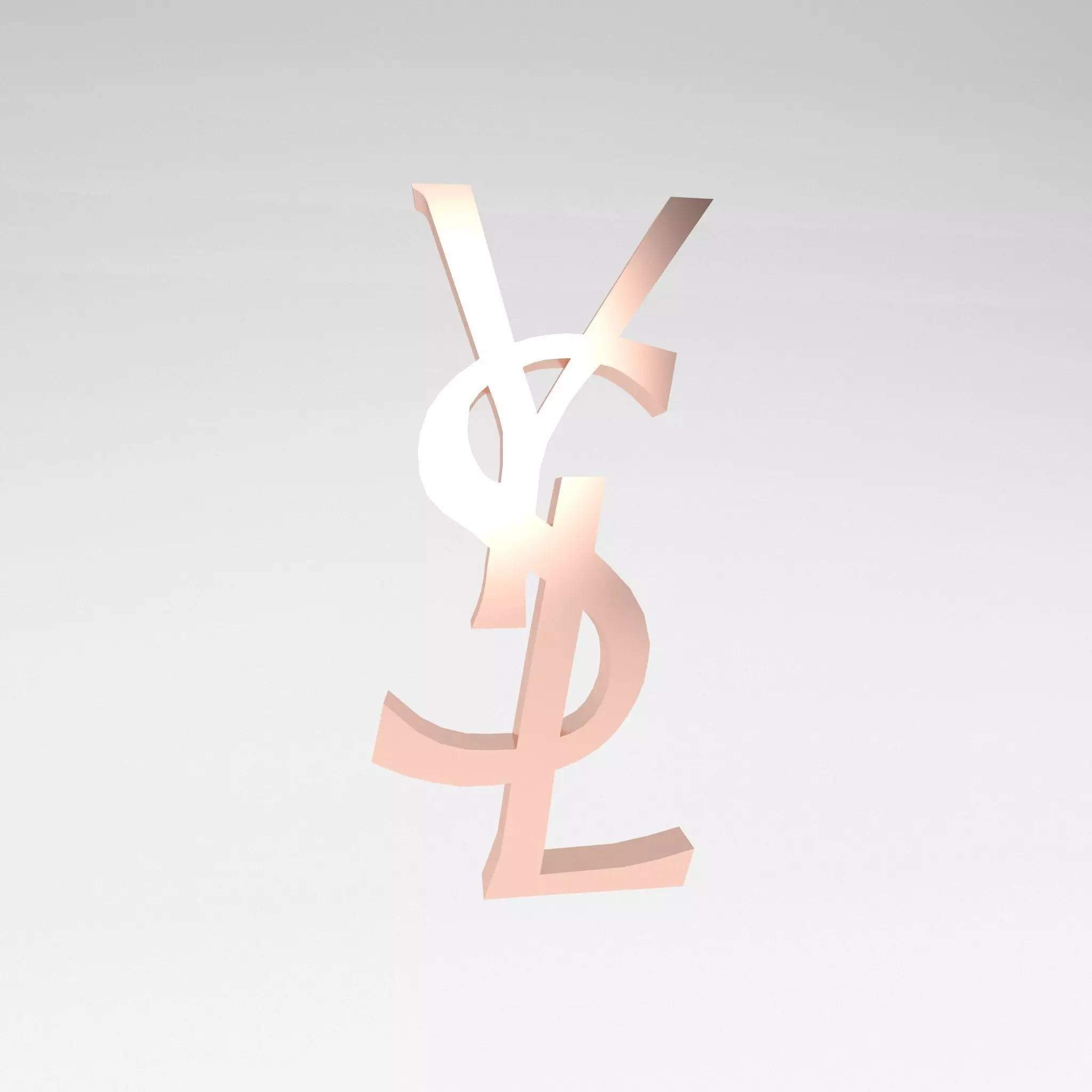 YSL Logo v1 013 Free low-poly 3D model
