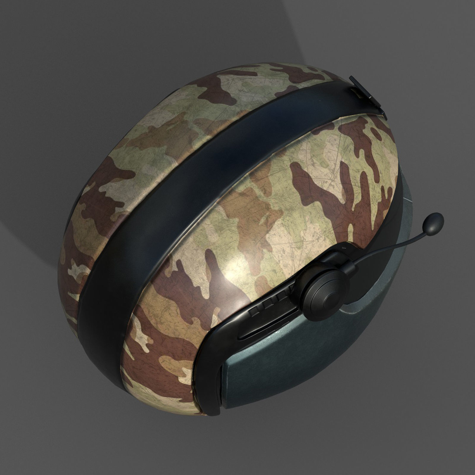 Helmet scifi military combat 3d model low poly futuristic  Low-poly 3D model_6