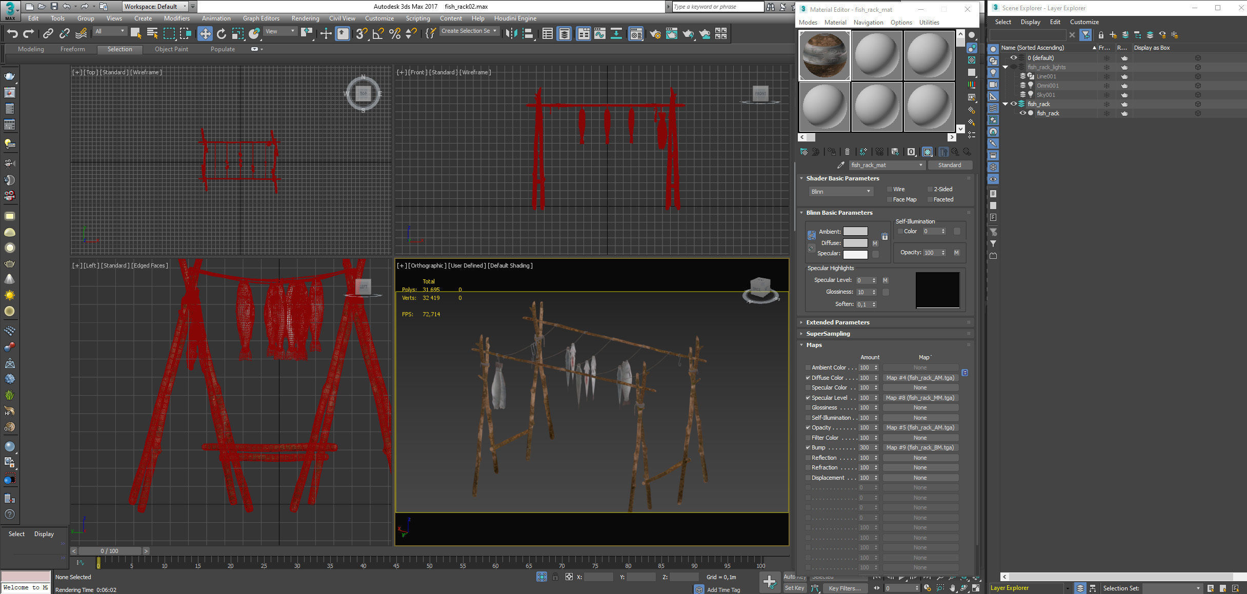 Fish Rack 3D model_9
