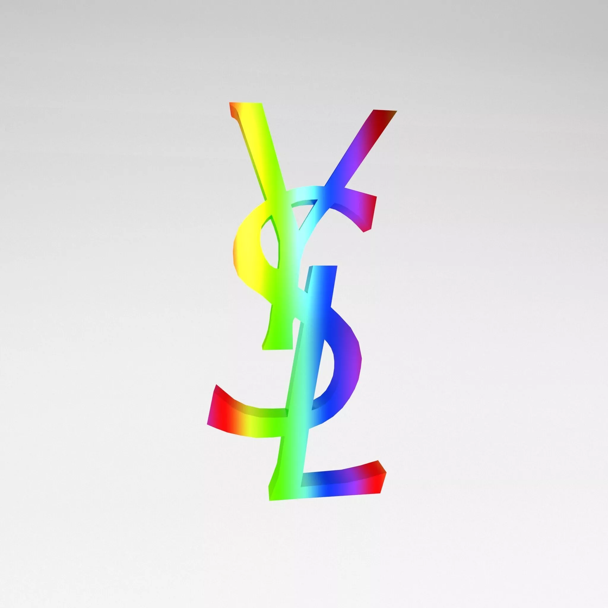 YSL Logo v1 016 Free low-poly 3D model