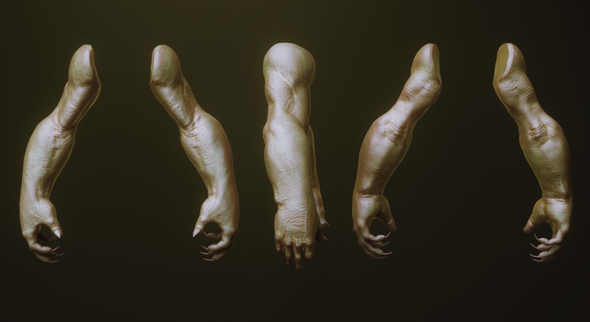 ARMS - 33 Creature arms OBJs and Zbrush IMM 3D model_42