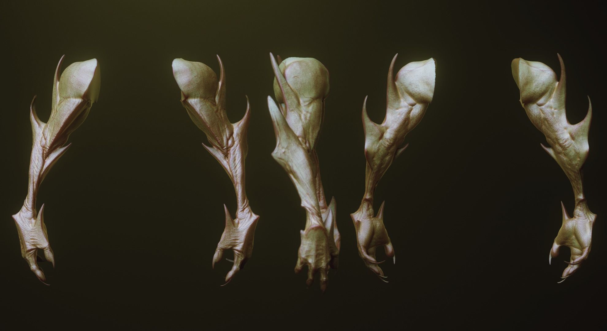 ARMS - 33 Creature arms OBJs and Zbrush IMM 3D model_7