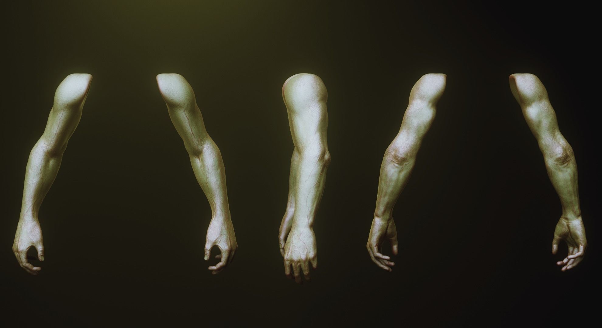 ARMS - 33 Creature arms OBJs and Zbrush IMM 3D model_37