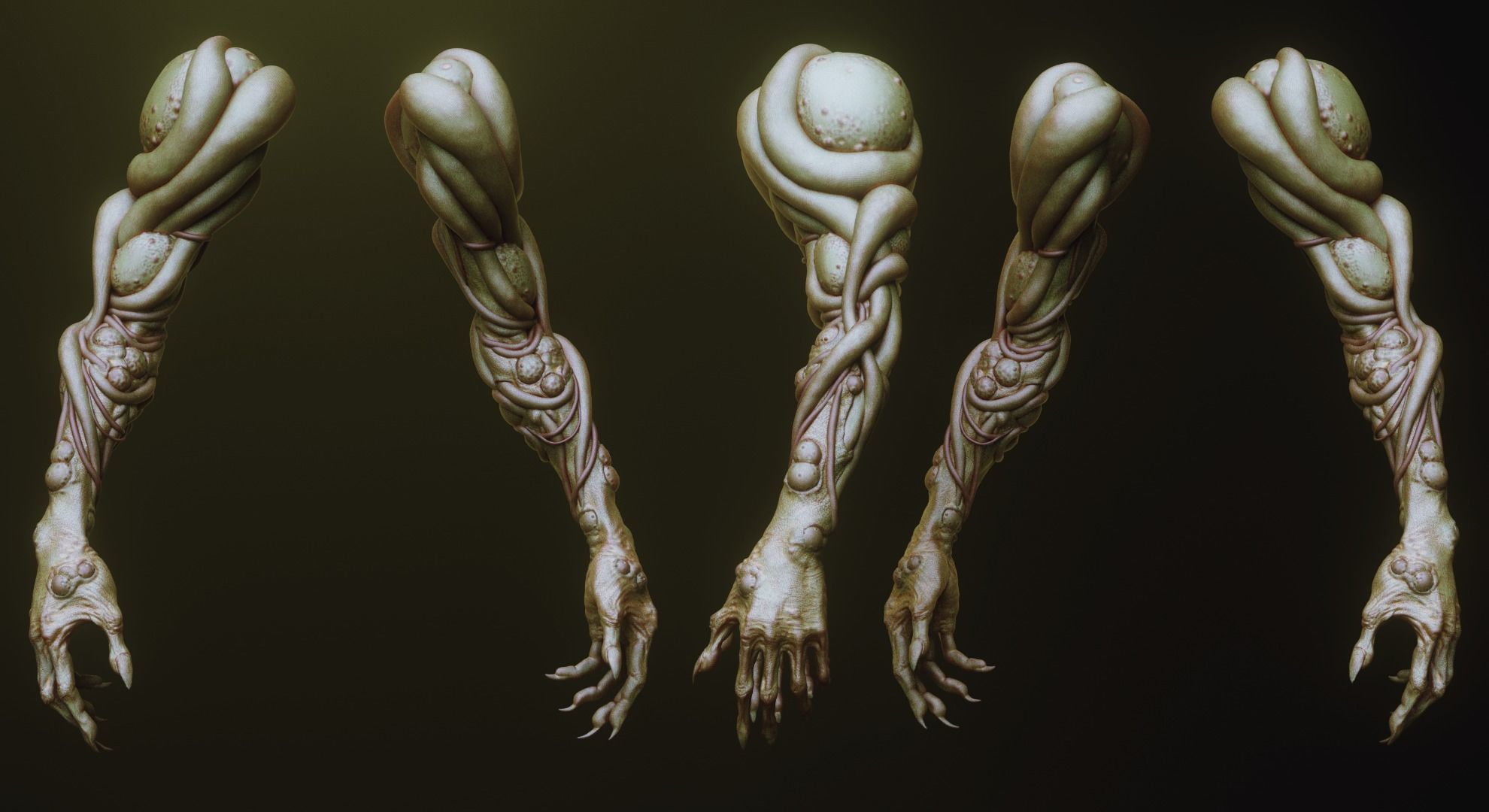 ARMS - 33 Creature arms OBJs and Zbrush IMM 3D model_15