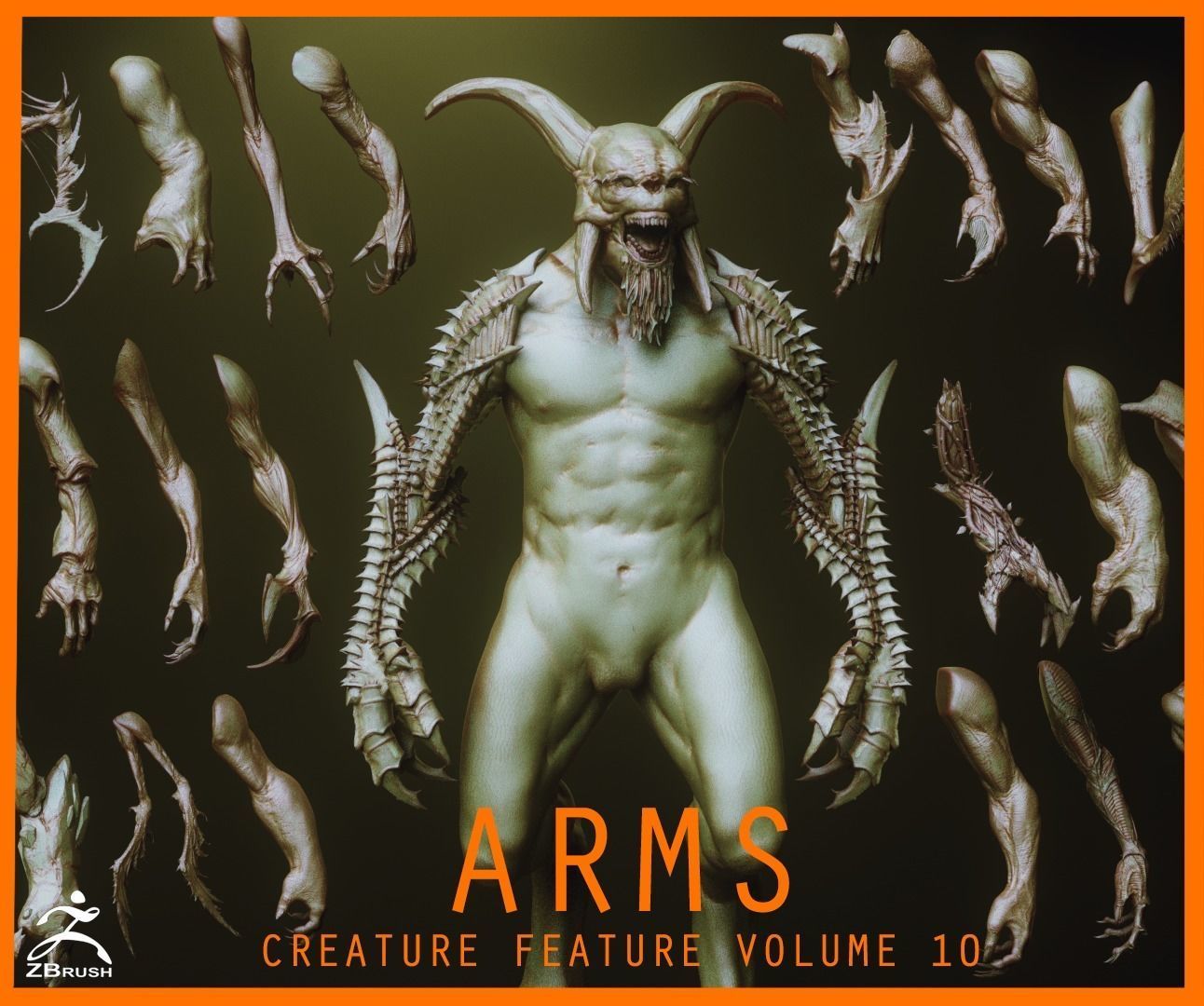 ARMS - 33 Creature arms OBJs and Zbrush IMM 3D model_0