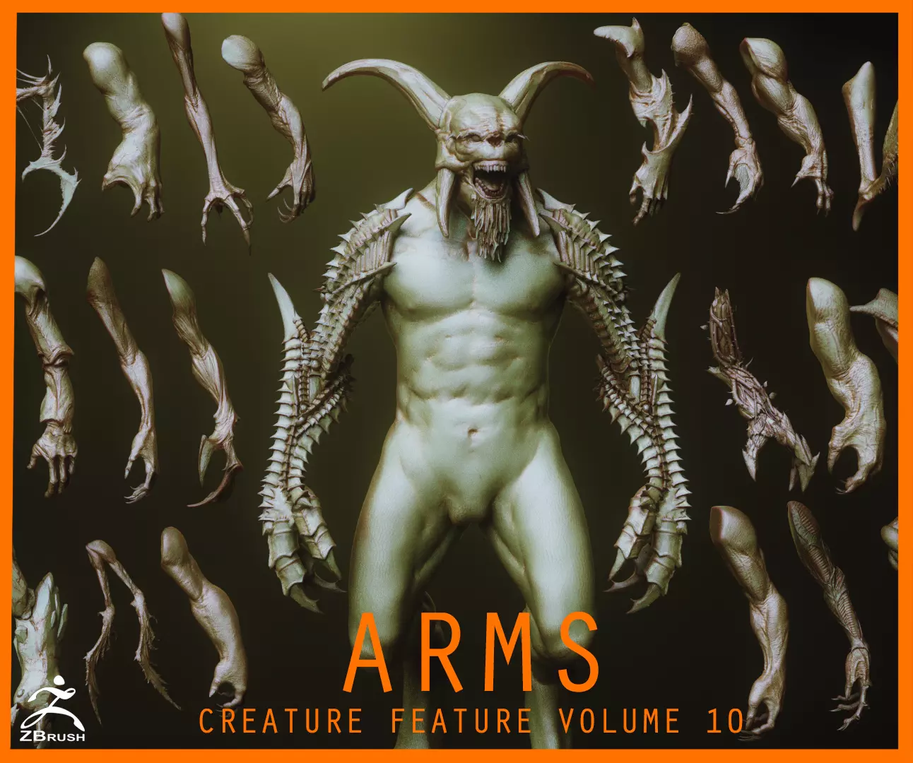 ARMS - 33 Creature arms OBJs and Zbrush IMM 3D model_0