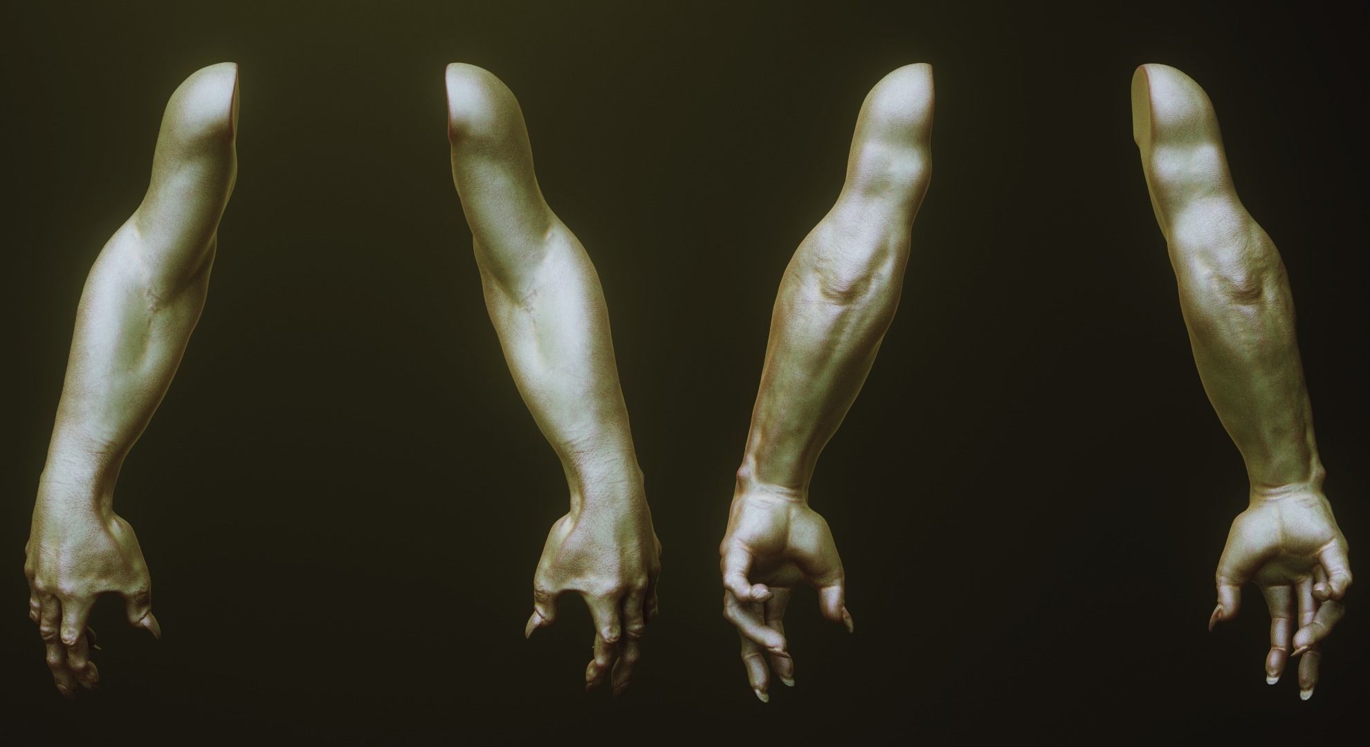 ARMS - 33 Creature arms OBJs and Zbrush IMM 3D model_11