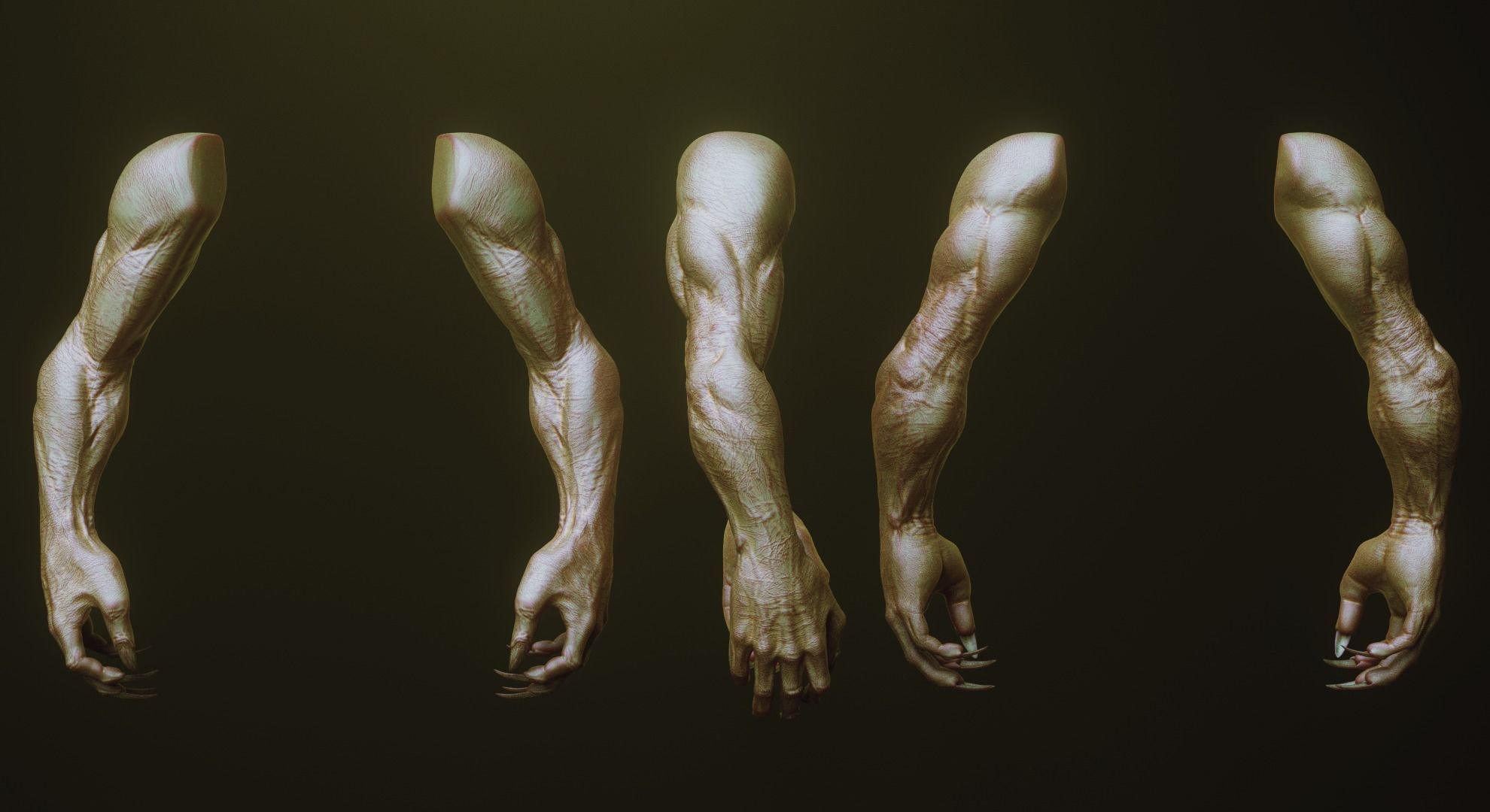 ARMS - 33 Creature arms OBJs and Zbrush IMM 3D model_28