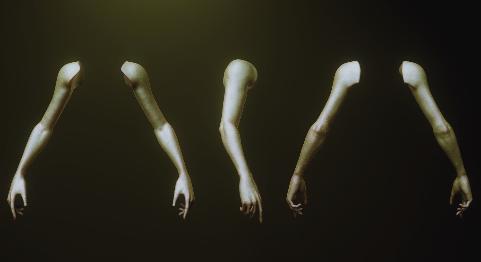 ARMS - 33 Creature arms OBJs and Zbrush IMM 3D model_38