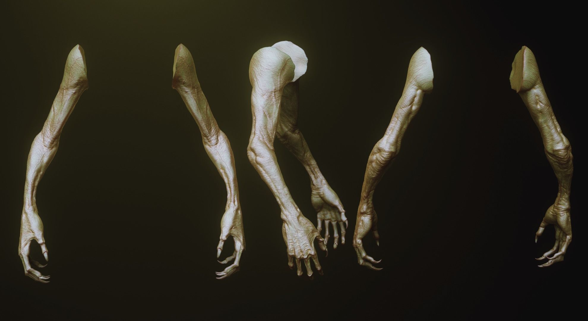 ARMS - 33 Creature arms OBJs and Zbrush IMM 3D model_16