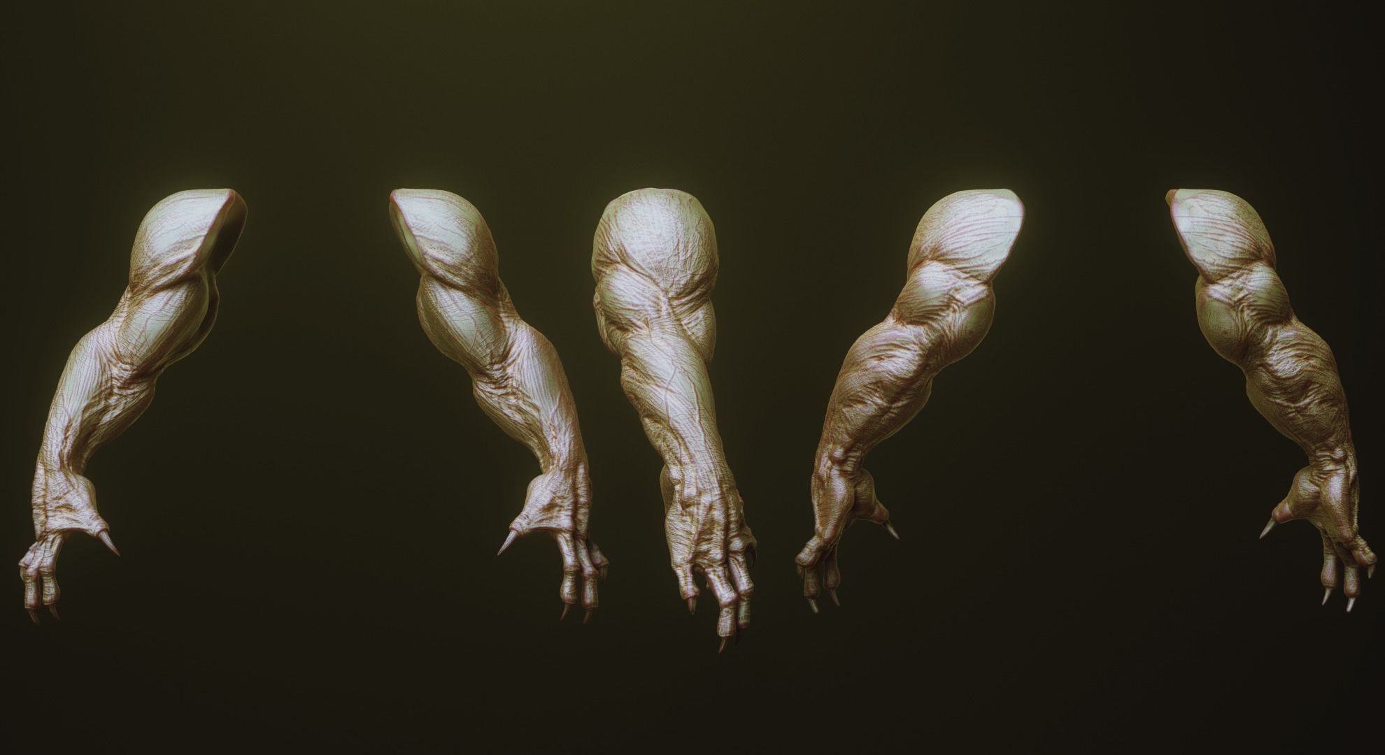 ARMS - 33 Creature arms OBJs and Zbrush IMM 3D model_25