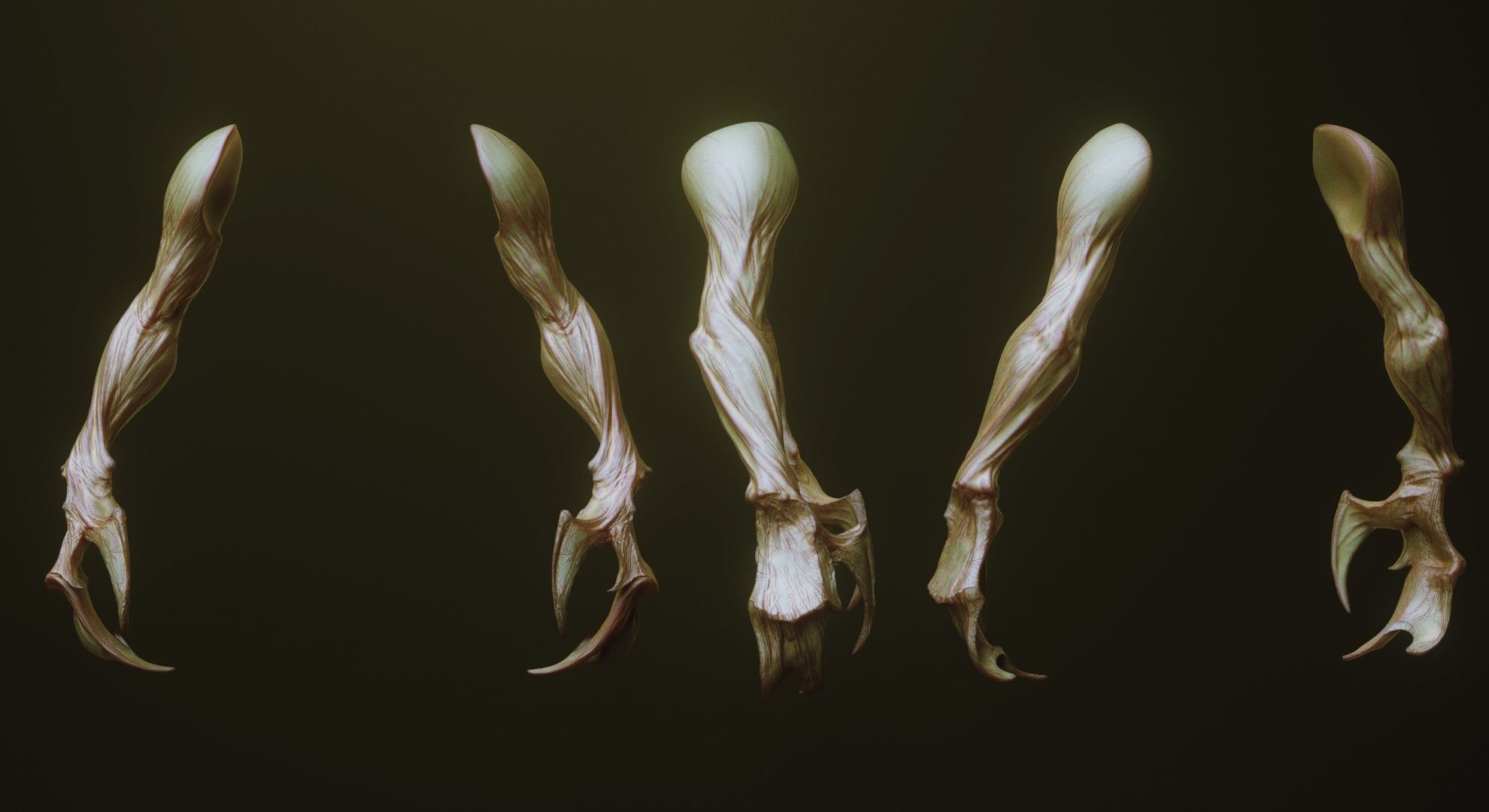 ARMS - 33 Creature arms OBJs and Zbrush IMM 3D model_21