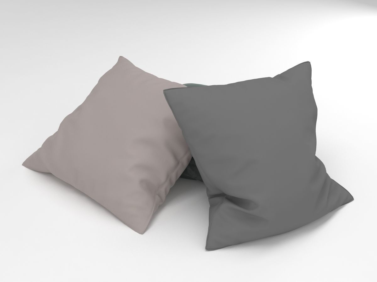 cushions three pillows 3D model_9