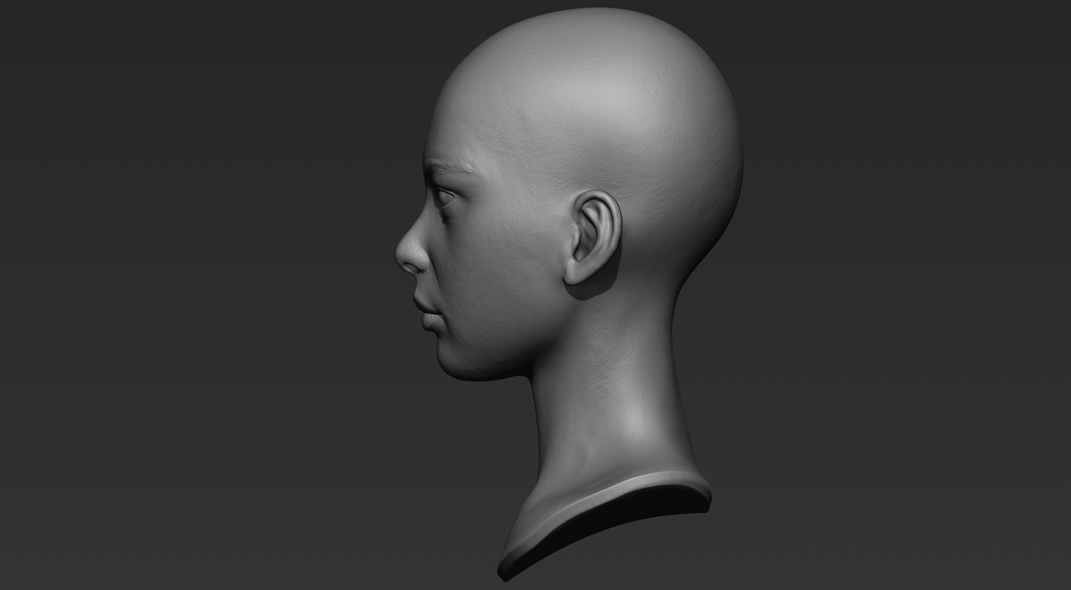 3D Printable Female Head 2 3D model_4