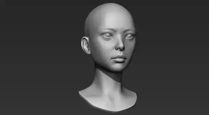 3D Printable Female Head 2 3D model