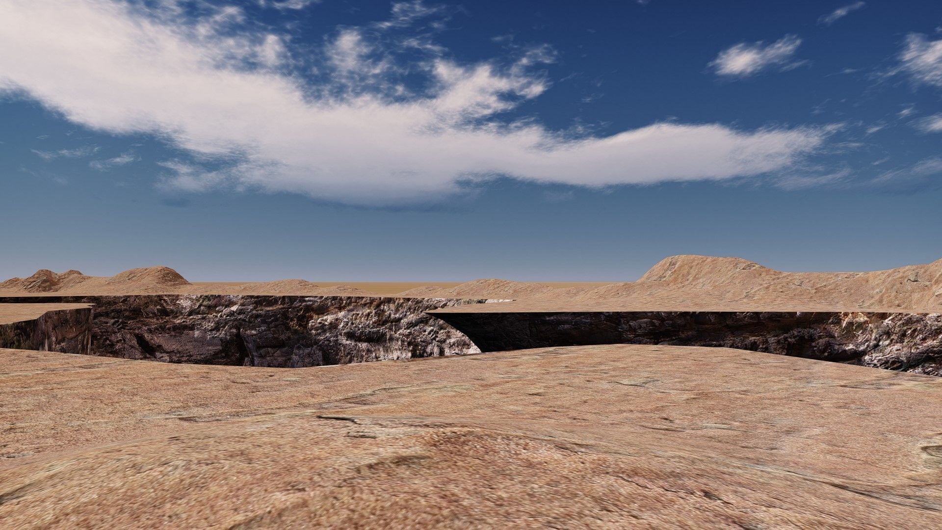 CANYON slope of mountain Free low-poly 3D model_3