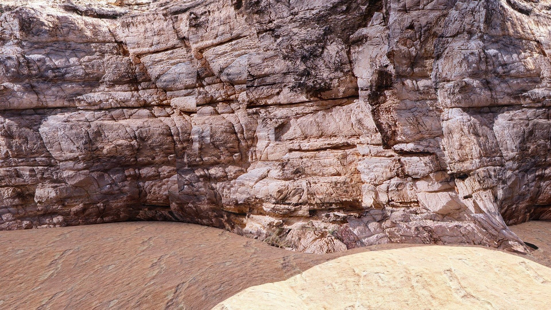 CANYON slope of mountain Free low-poly 3D model_7