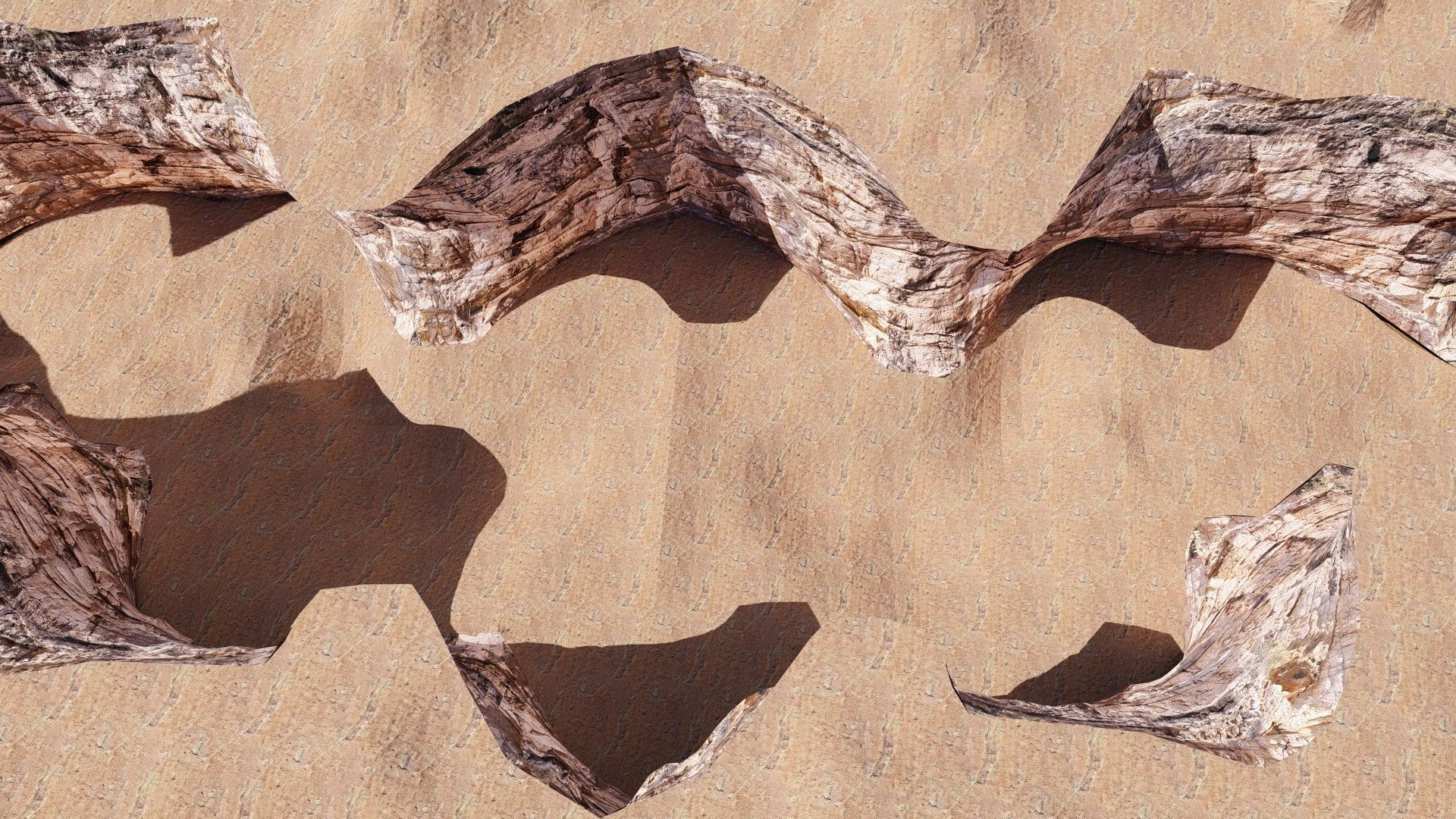 CANYON slope of mountain Free low-poly 3D model_6