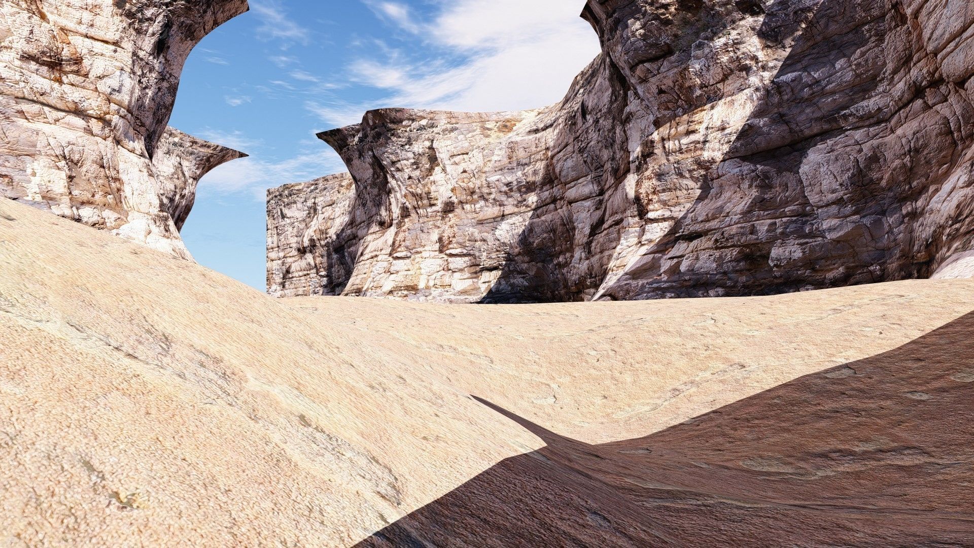 CANYON slope of mountain Free low-poly 3D model_10