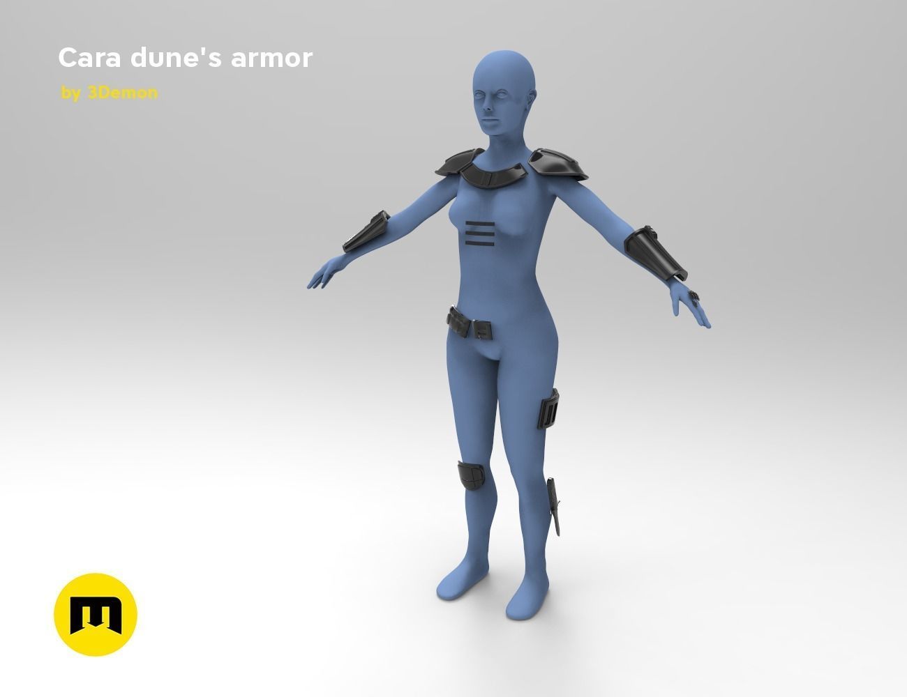Cara Dune armor  Mandalorian 3D print model_8
