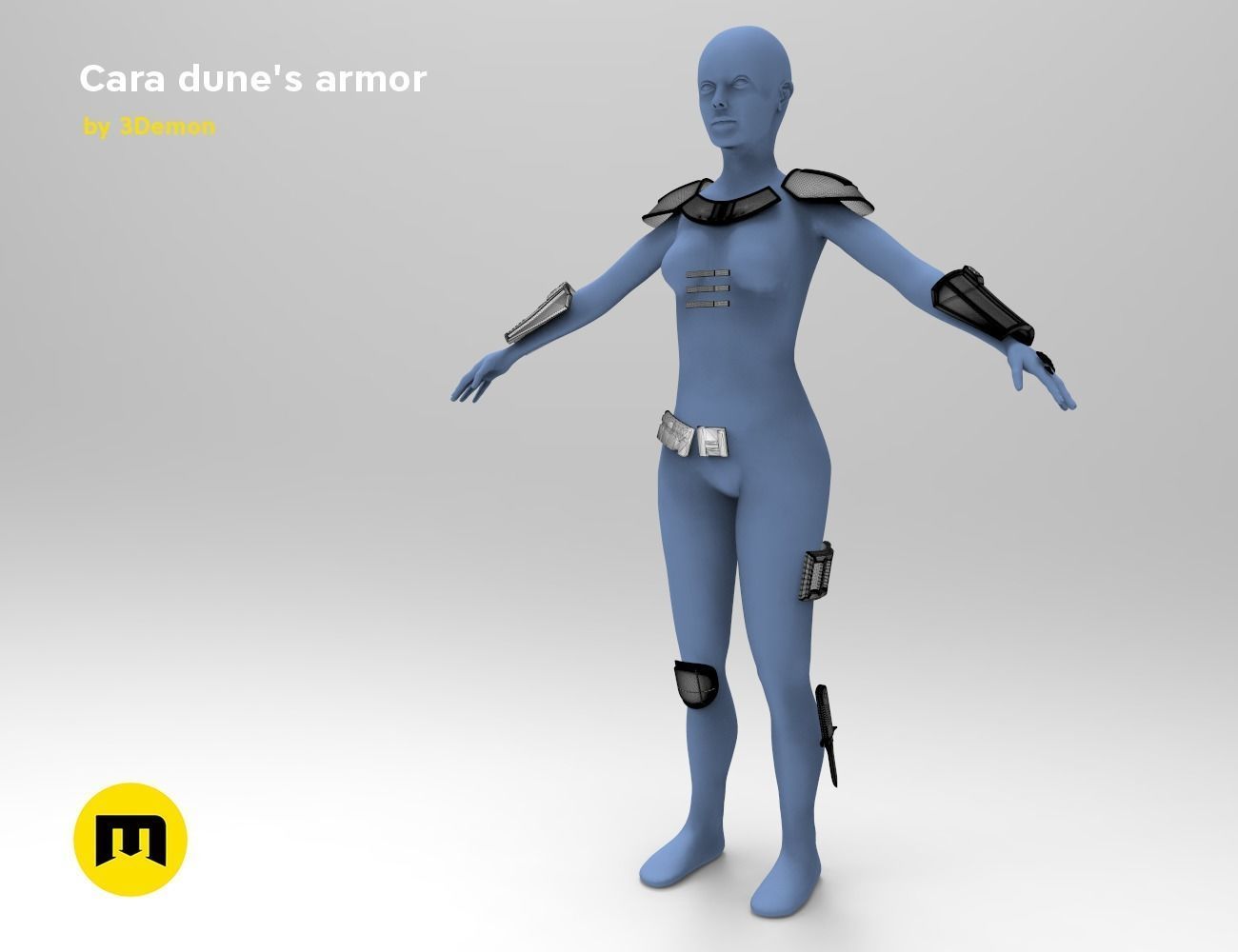 Cara Dune armor  Mandalorian 3D print model_9