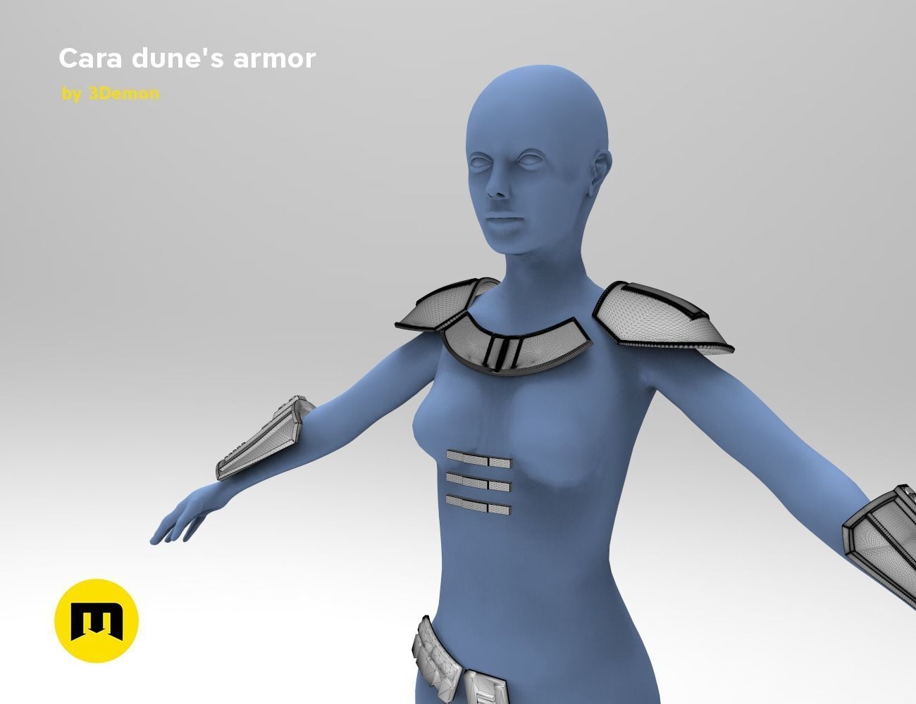 Cara Dune armor  Mandalorian 3D print model_2